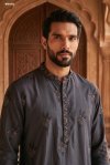 Navy Blue Outluk Wedding Vol 66 Lachaka Mens Kurta Pajama W6603.